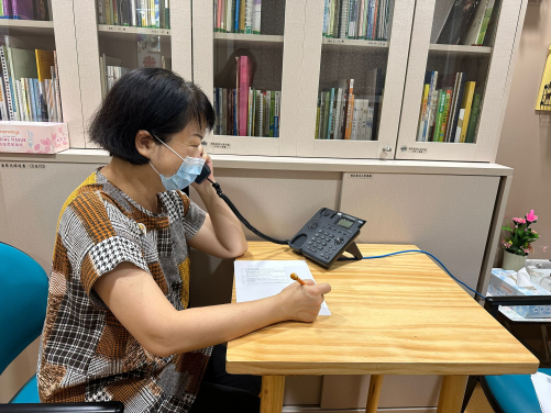 Mock telescreening survey interview by Ms. Wendy Chan